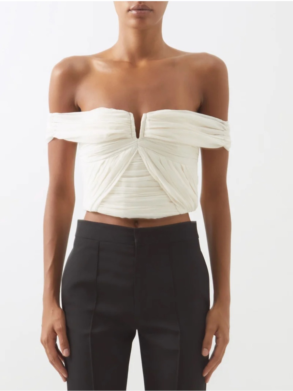 Self Portrait Chiffon Crop Top